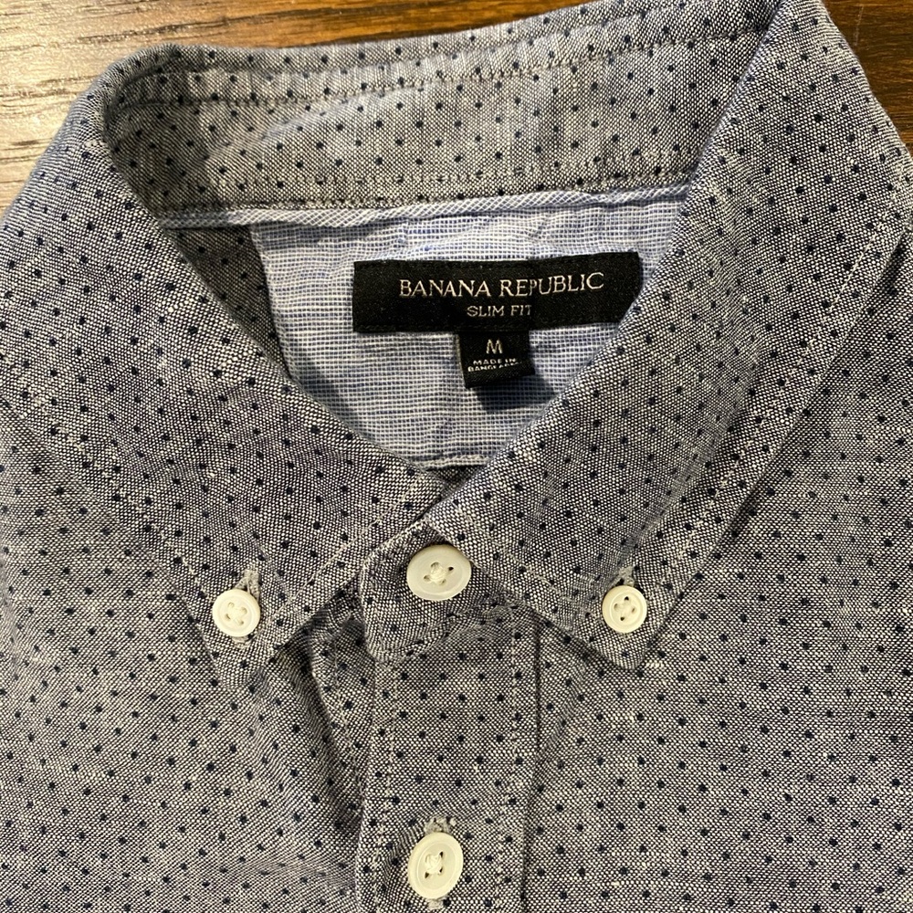 BR M men’s slim fit button down microdot
